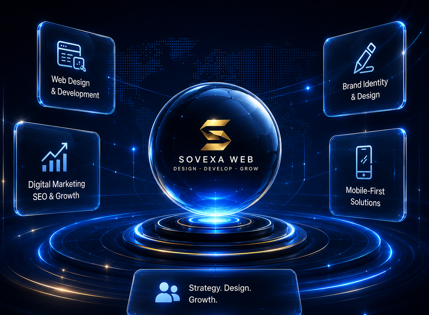 SOVEXAWEB services and digital growth visual